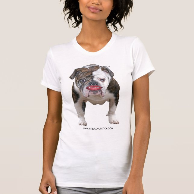 CAMISETA PITBULL COM BATOM (Frente)