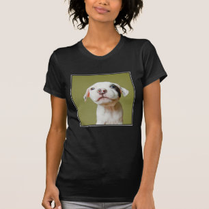 Camiseta Pitbull com o olho manchado preto