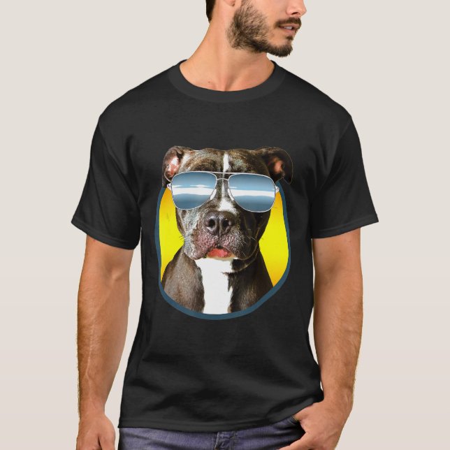 Camiseta Pitbull Com Sombras No Touro De Pit (Frente)