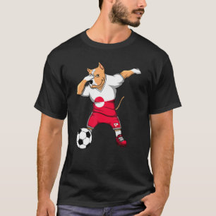 Camiseta Pitbull Dabbing Cão Greenland Adeptos de Futebol J