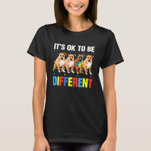 Camiseta Pitbull de Conscientização sobre Autismo para Pai 