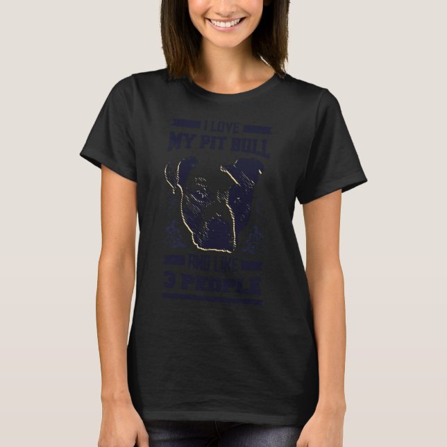 Camiseta Pitbull Dizendo Engraçado (Frente)
