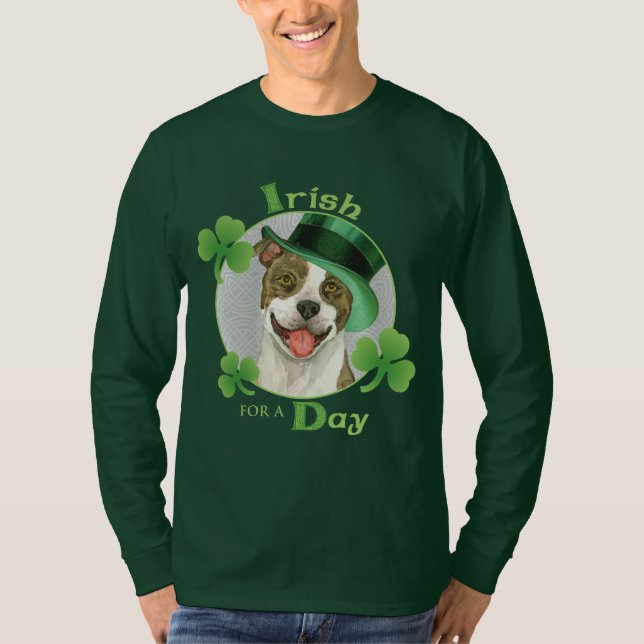 Camiseta Pitbull do dia de St Patrick (Frente)