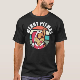 Camiseta Pitbull Dog Feliz Pitmas Natal