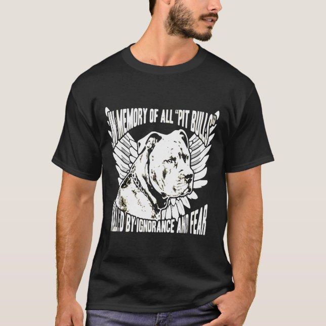 Camiseta Pitbull Em Memória De Todos Os Pitbulls (Frente)