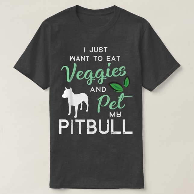 Camiseta Pitbull Engraçado Cachorro Vegan Proprietário do X (Frente do Design)