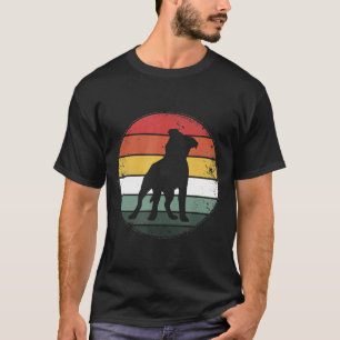 Camiseta Pitbull Engraçado Vintage Pai Mãe Amante Cão Prese