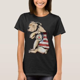 Camiseta Pitbull Eu Adoro Dia de os pais De Tatuagem De Pai