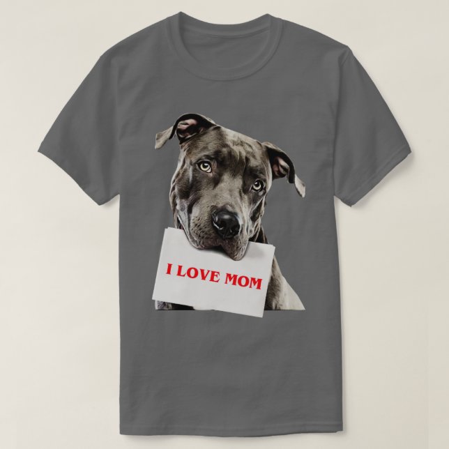 Camiseta Pitbull Eu amo a mãe (Frente do Design)