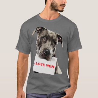 Camiseta Pitbull Eu amo a mãe