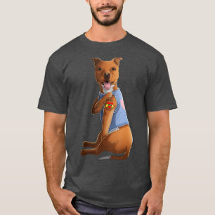 Camiseta Pitbull Eu Amo Mamãe Tatuagem Cão Engraçado Dia de