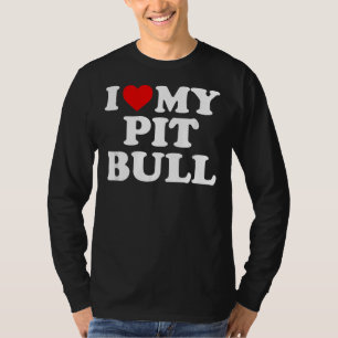Camiseta Pitbull Eu Amo Meu Touro Com Coração