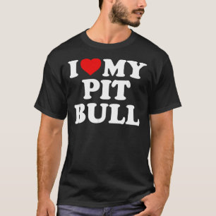 Camiseta Pitbull Eu Amo Meu Touro Com Coração