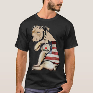 Camiseta Pitbull Eu Amo Papai Tatuagem Dia dos Pais
