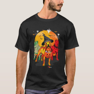 Camiseta Pitbull Halloween personagens Costume Dog Witch