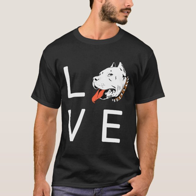 Camiseta Pitbull Love Bully To Max Rescut (Frente)