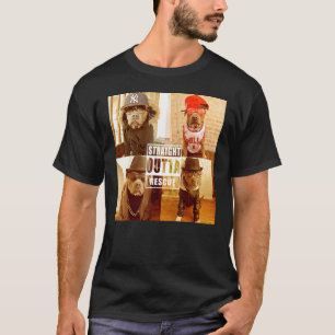 Camiseta Pitbull Love Hetero Outta Rescut Engraçado Pit Bul