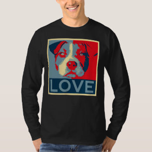 Camiseta Pitbull Love Poster Pit Bull Mãe Pai Lovers