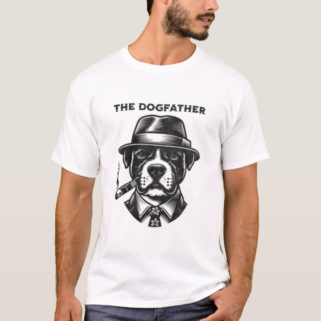 Camiseta Pitbull Lover Gift DogFather Dog Papa Dad (Frente)