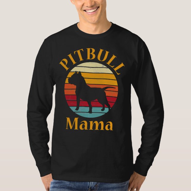 Camiseta Pitbull Mãe Pit Bull Mamãe Pittie Pitty Cute Dog L (Frente)