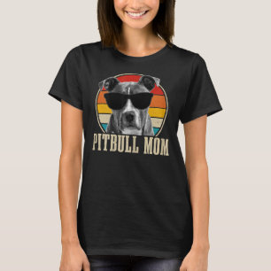 Camiseta Pitbull Mãe Vintage Engraçado Cachorro Pitbull