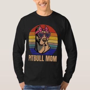 Camiseta Pitbull Mamãe Adora Pitbulls Fita Bela Cachorra