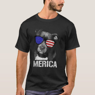 Camiseta Pitbull Merica, um cachorro Patriótico, Dog Pit Bu