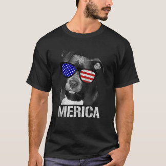 Camiseta Pitbull Merica, um cachorro Patriótico, Dog Pit Bu
