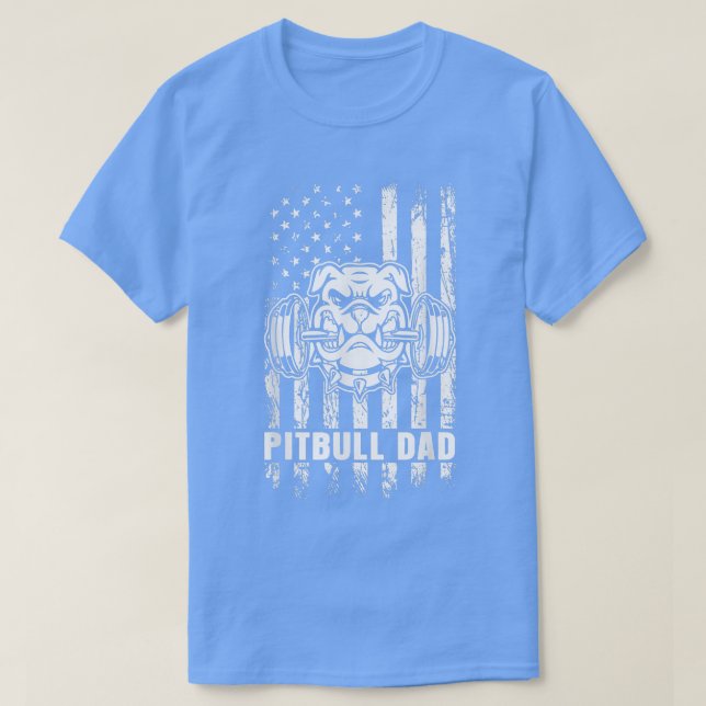 Camiseta Pitbull Pai Americano Pit Bull Cachorro Americano  (Frente do Design)