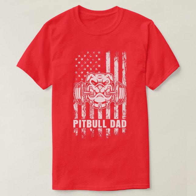 Camiseta Pitbull Pai Americano Pit Bull Cachorro Americano  (Frente do Design)