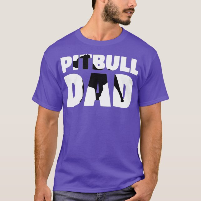 Camiseta Pitbull Pai Pitbull Presente Padre Cão Pai Tee (Frente)