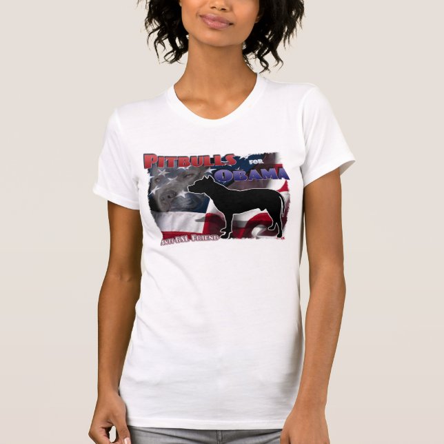 Camiseta Pitbull para Obama, Anti-BSL amigo (Frente)