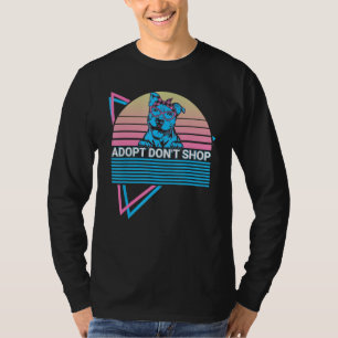 Camiseta Pitbull Pit Bull Retrô Adote Não Compre