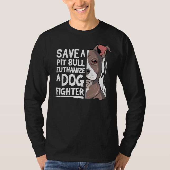 Camiseta Pitbull Pit Bull Terrier Save A Pitbull (Frente)
