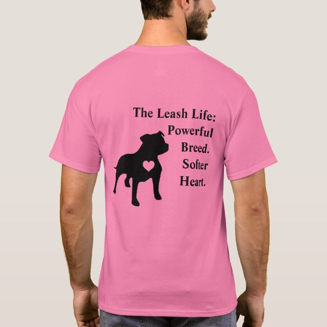 Camiseta Pitbull: Powerful  Breed. Softer Heart.  (Verso)