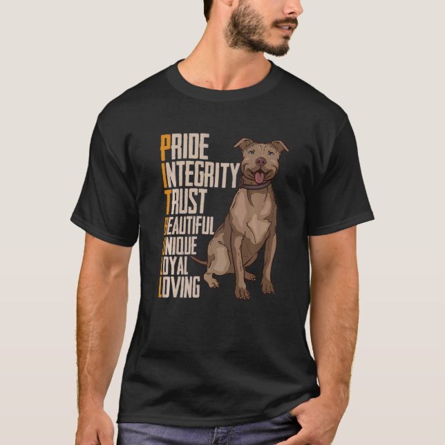 Camiseta Pitbull Pride Integrity Trust Linda Loia Única (Frente)