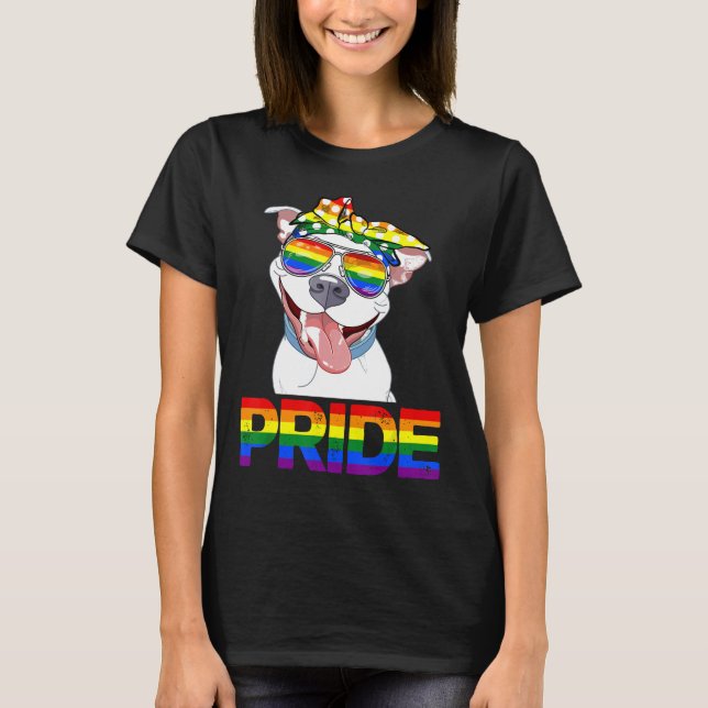 Camiseta Pitbull Pride Lgbt Pride Pitbull Lover Gay Lbian (Frente)