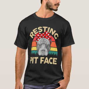 Camiseta Pitbull Resting Pit Face Pitbull Mamãe Pittie Mãe