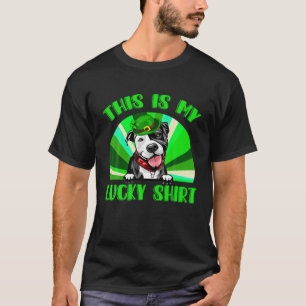 Camiseta Pitbull Shamrock Lucky Clover Irish St Patricks Da