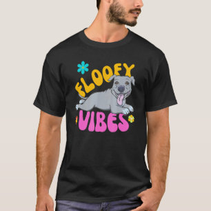 Camiseta Pitbull Sorridente da Moda com Vibrações de Hippie
