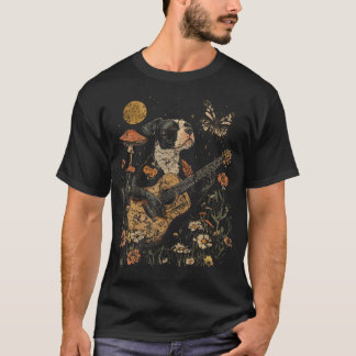 Camiseta Pitbull Tocando Guitarra