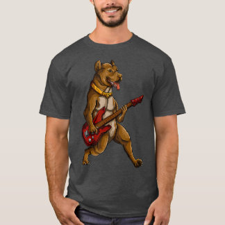Camiseta Pitbull Tocando Violão Engraçado Touro Touro