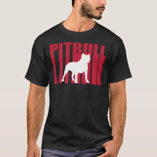 Camiseta Pitbull Touro Touro Vermelho Estilizado Torrão Tra