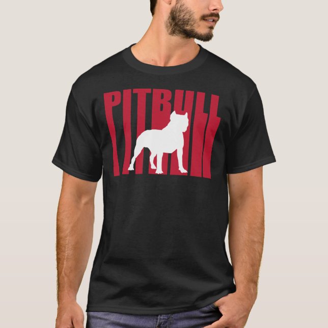 Camiseta Pitbull Touro Touro Vermelho Estilizado Torrão Tra (Frente)