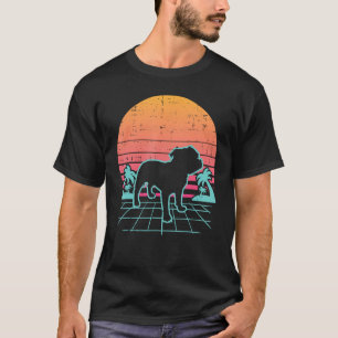 Camiseta Pitbull Vaporwave Aestético Japonês Cão Próprio