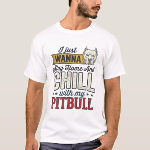 Camiseta Pitbull Vintage Fique Em Casa E Relaxe Amante De C