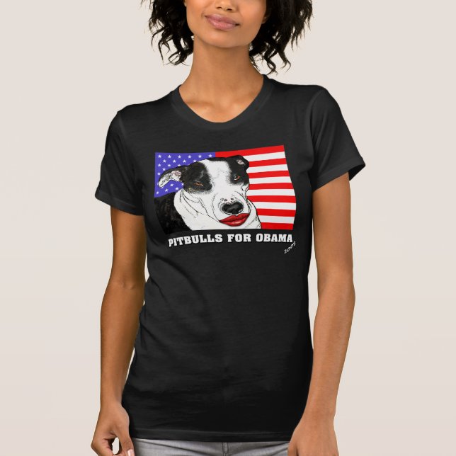 CAMISETA PITBULLS PARA OBAMA 2008 (Frente)