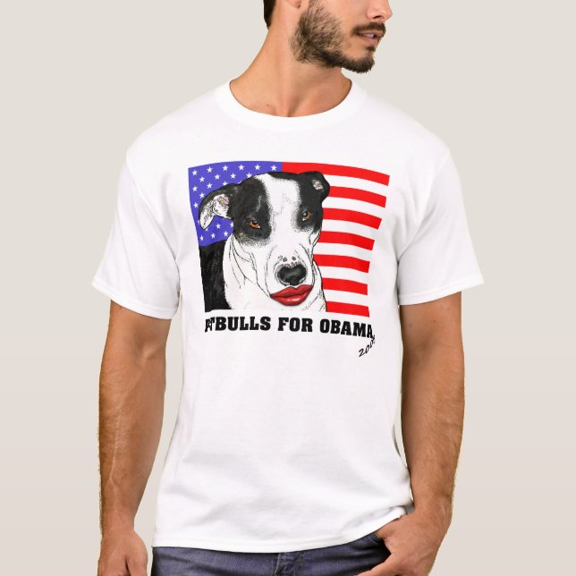 Camiseta Pitbulls para Obama 2008 (Frente)