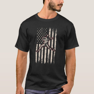 Camiseta Pitcher Baseball American Flag Pitcher USA 4th Of