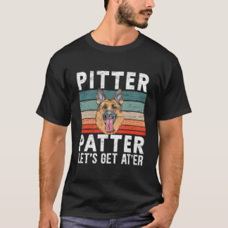 Camiseta Pitter Patter Para Um Pastor Alemão